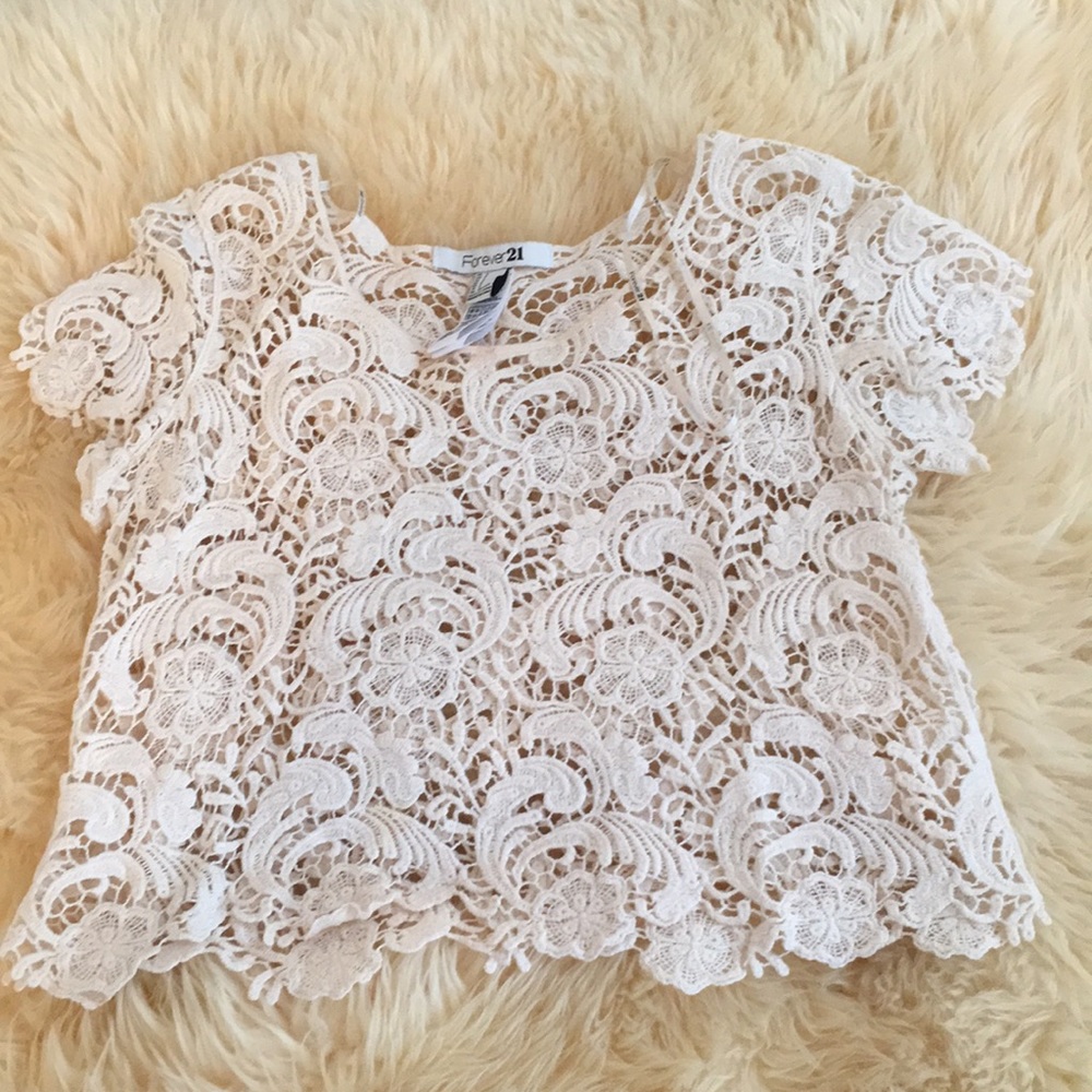 F21 Lace Crop Top
